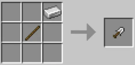 Crafting recipe for Spade (updated)