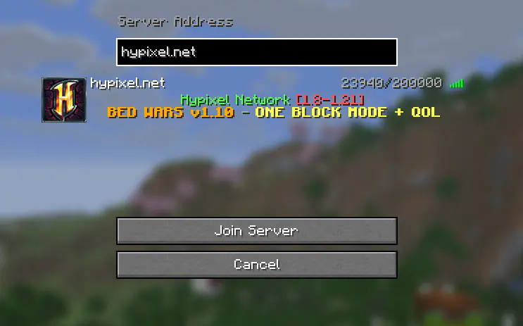 ServerLens loaded in the game
