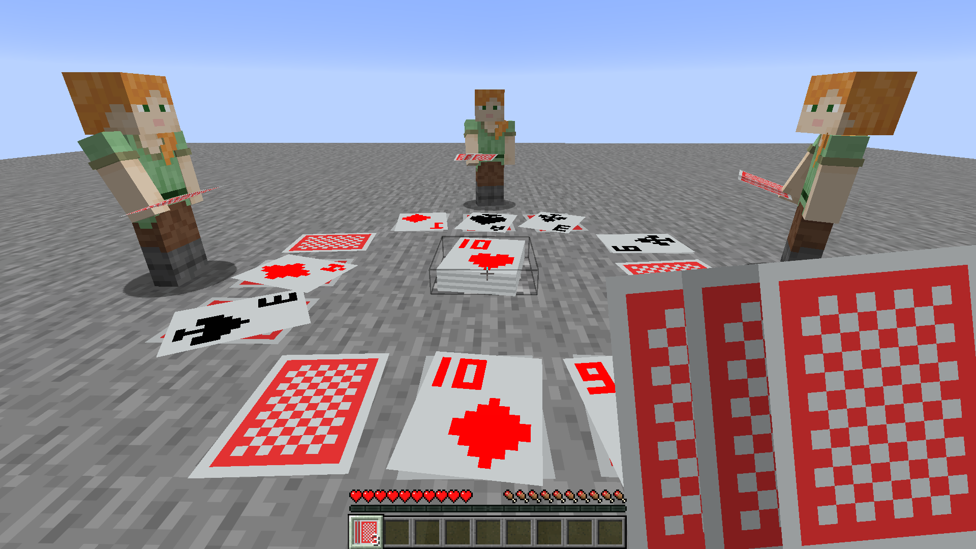 Players playing a card game