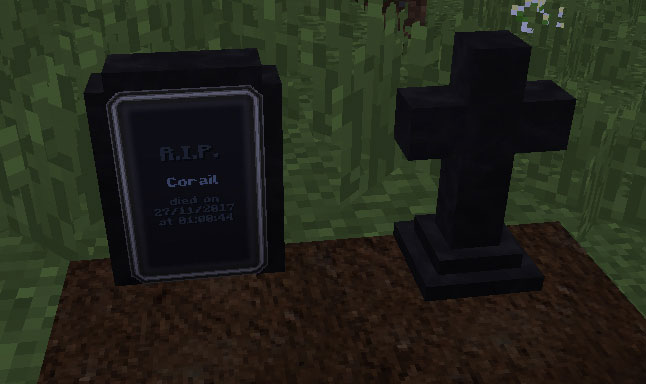 Cross grave and inscription