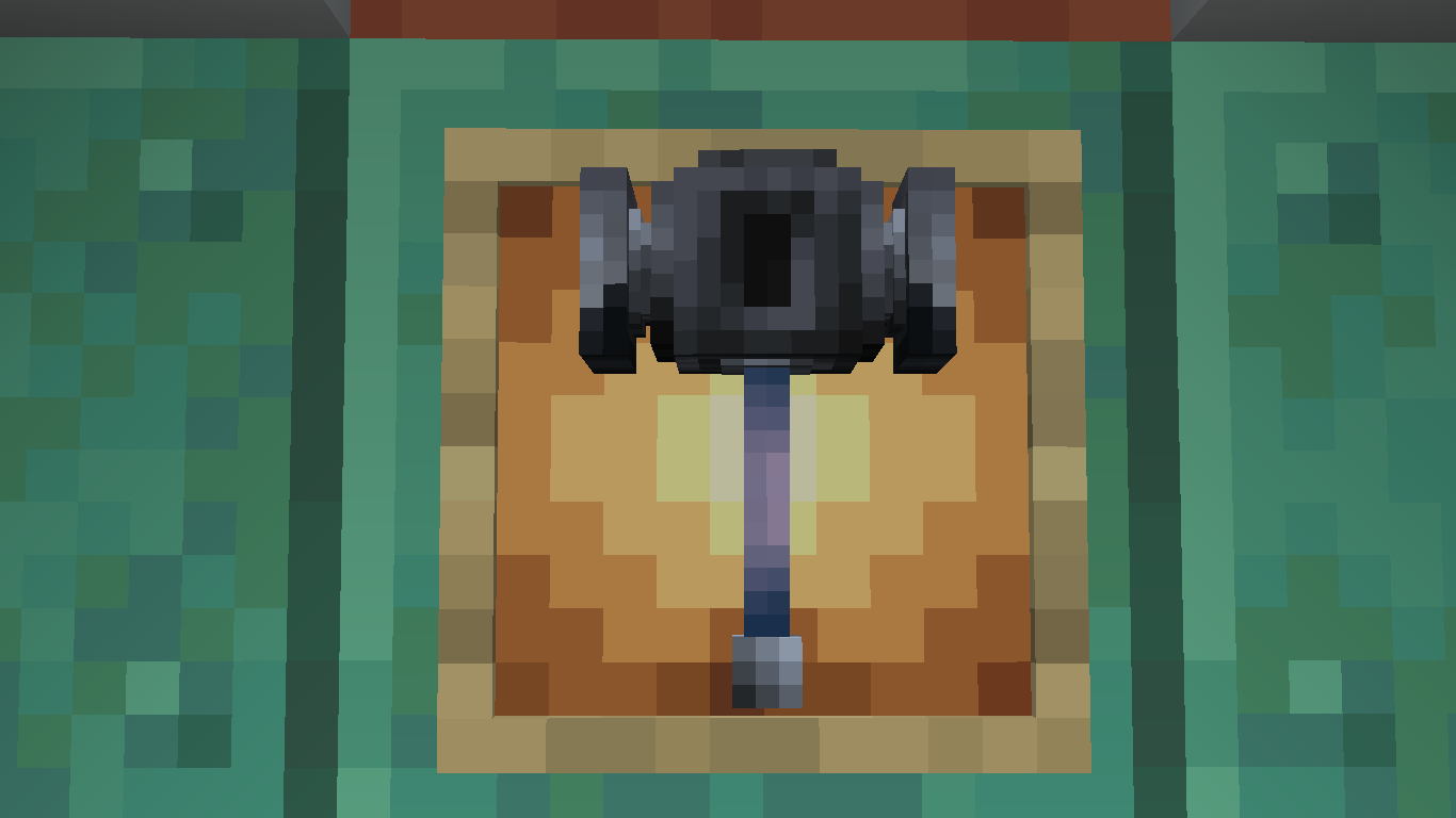 The view of the Mace in the item frame