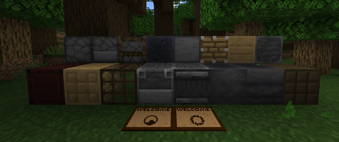 All of the mods blocks, from cobblestone variants to new forms of flooring.