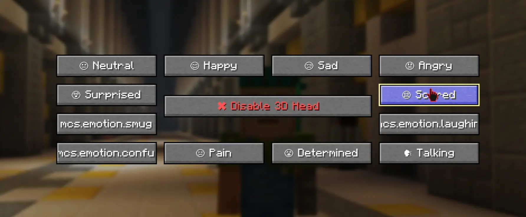 emotions menu
