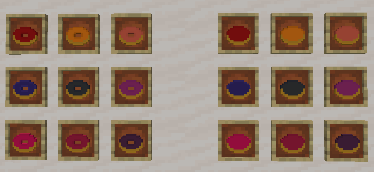 Image displaying all the different jam variants