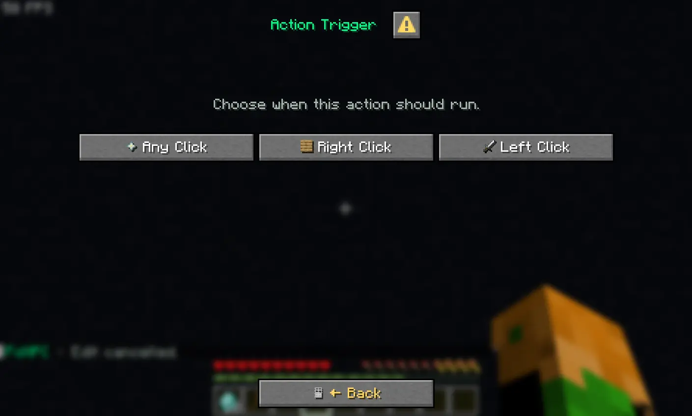 Easy adding new actions.