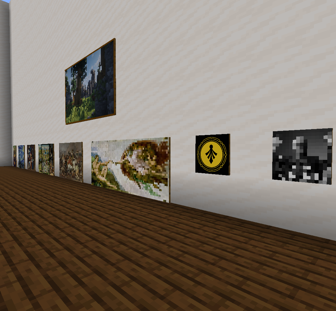 All of the added paintings on a quartz background
