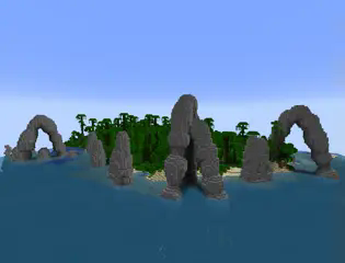 next to warm biomes (jungles)