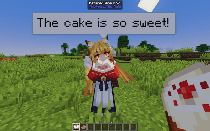 Right click to feed the maid