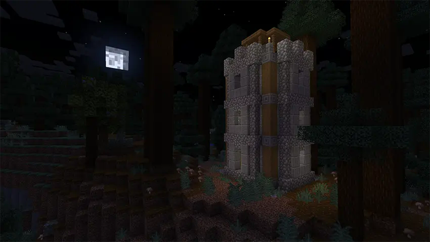 The Redstone Tower with no Shaders