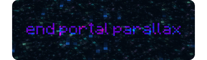 end portal parallax title image, it look simple, mysterious, and colorful