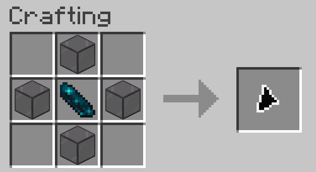 Shadow Crystal Recipe: one Echo Shard surrounded by Tinted Glass.
