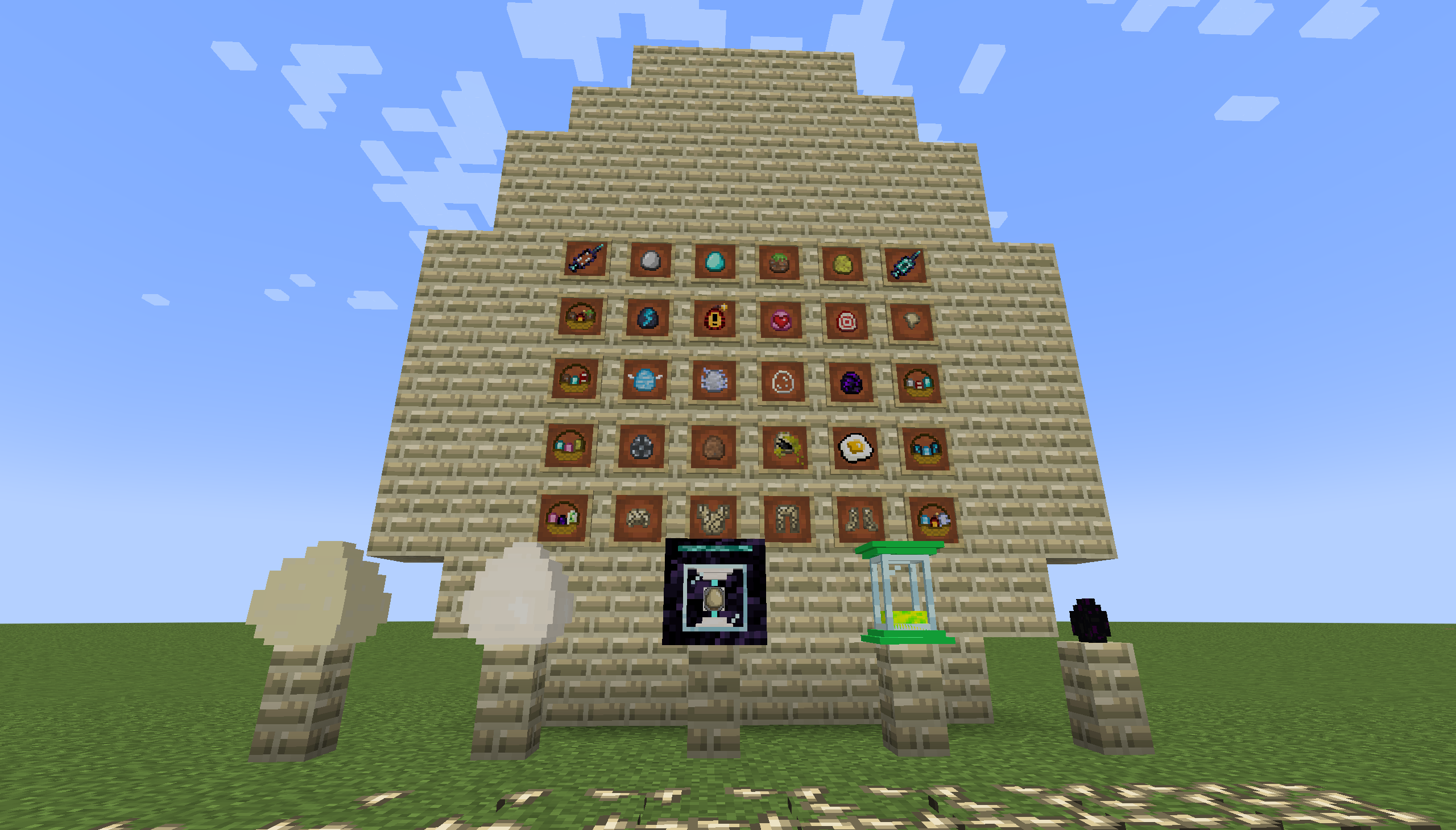 All the blocks and items you can find in EggCraft