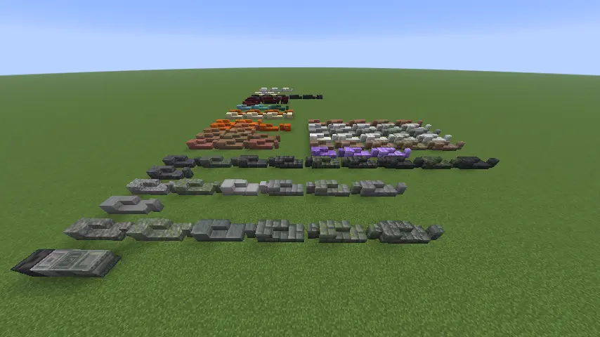 Blocks added in the mod 1