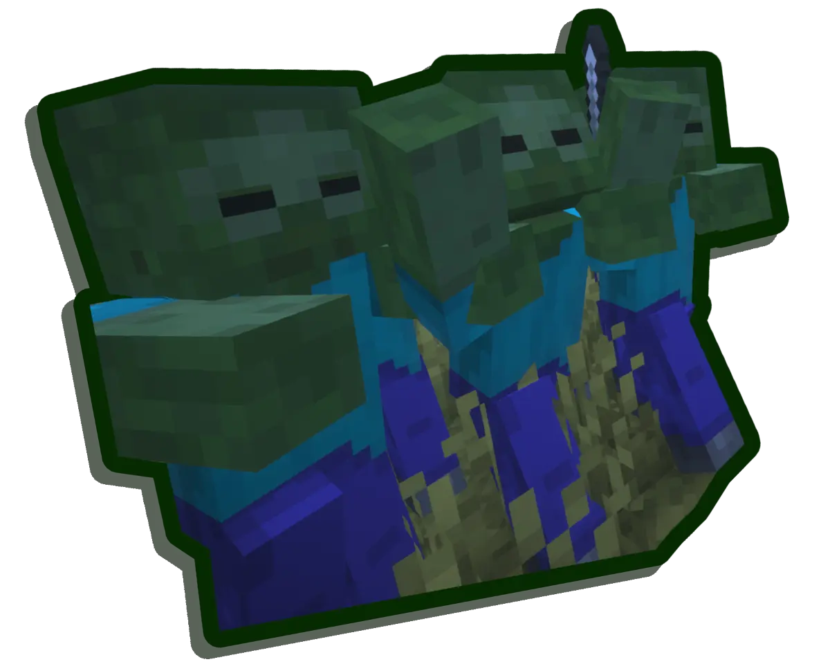 Several zombies attacking