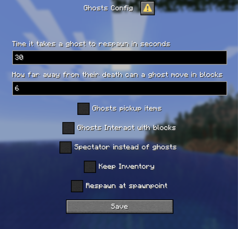 config menu