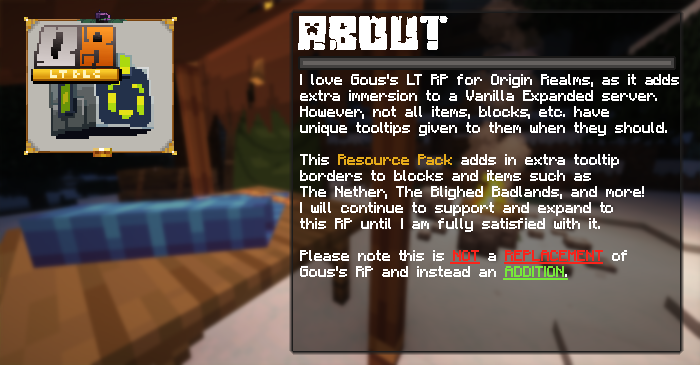 Description regarding the purpose of this Resource Pack