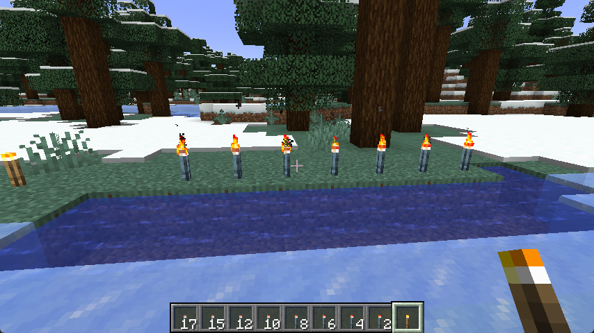 What each torch looks like (except the weakest one I accidentally broke before taking this picture).