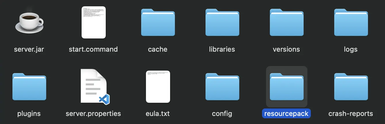 Server Root with resourcepack folder