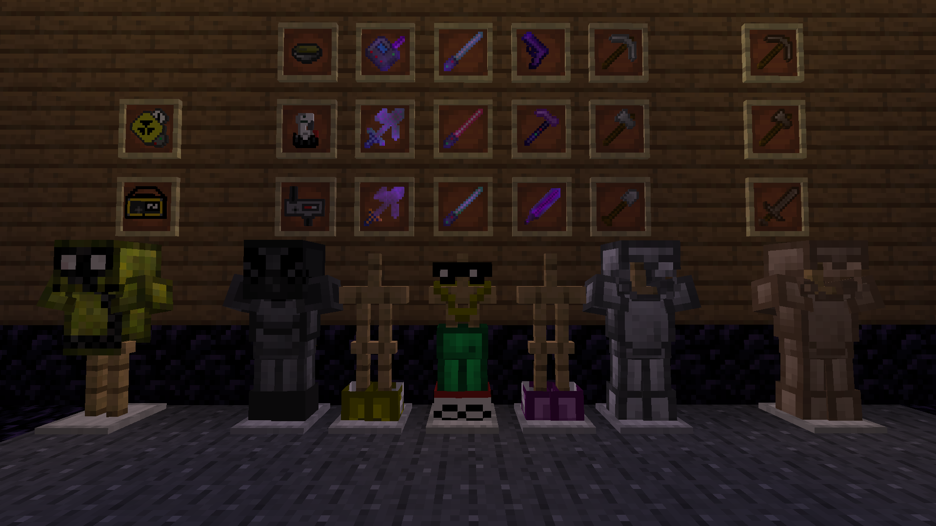 Showcase of the new armor and tools