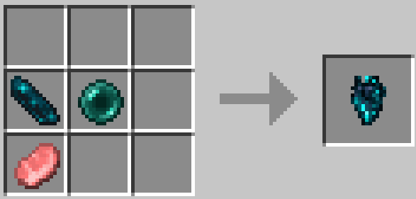 A crafting grid showing the sculk heart crafting recipe