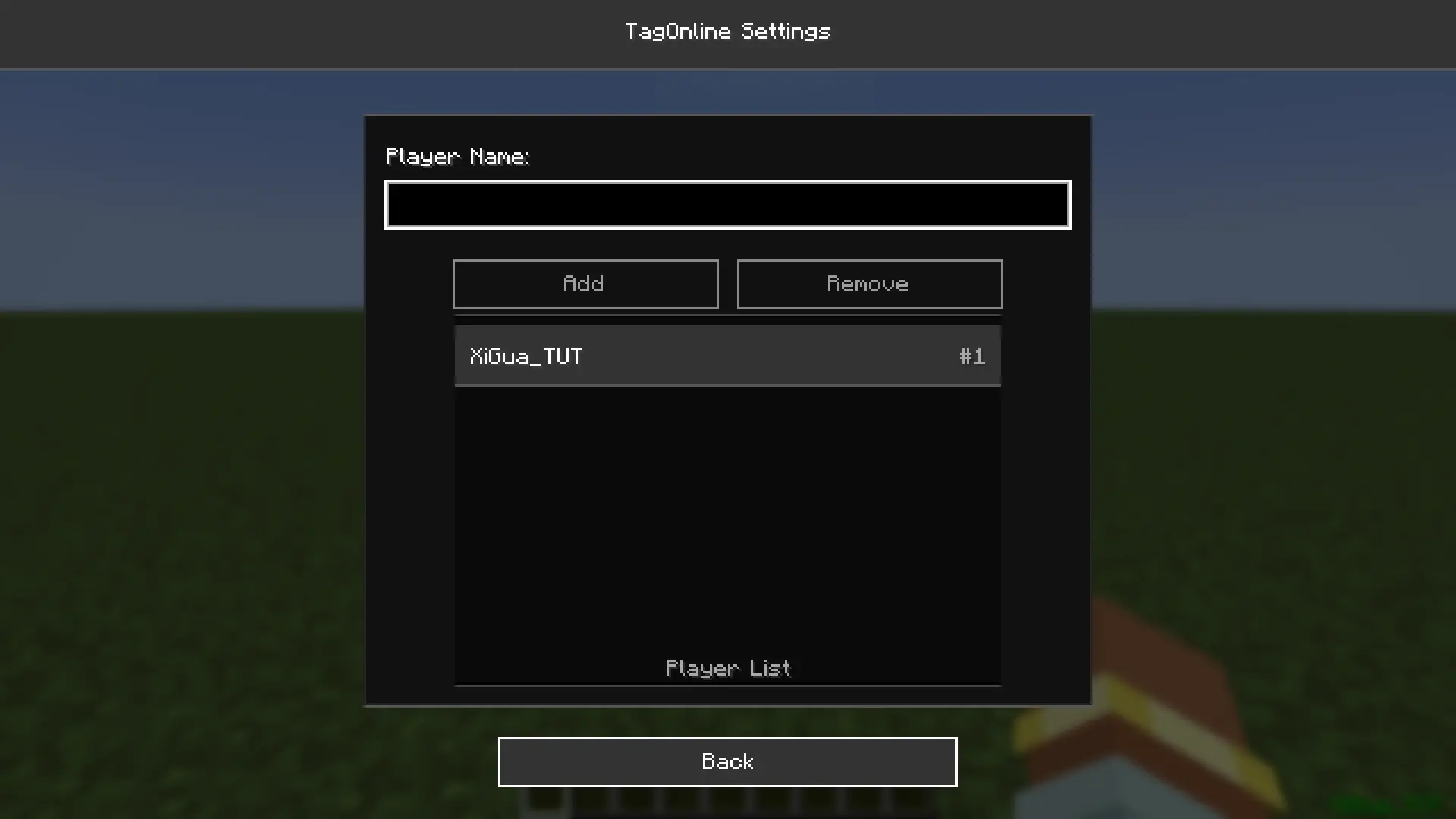 Settings page
