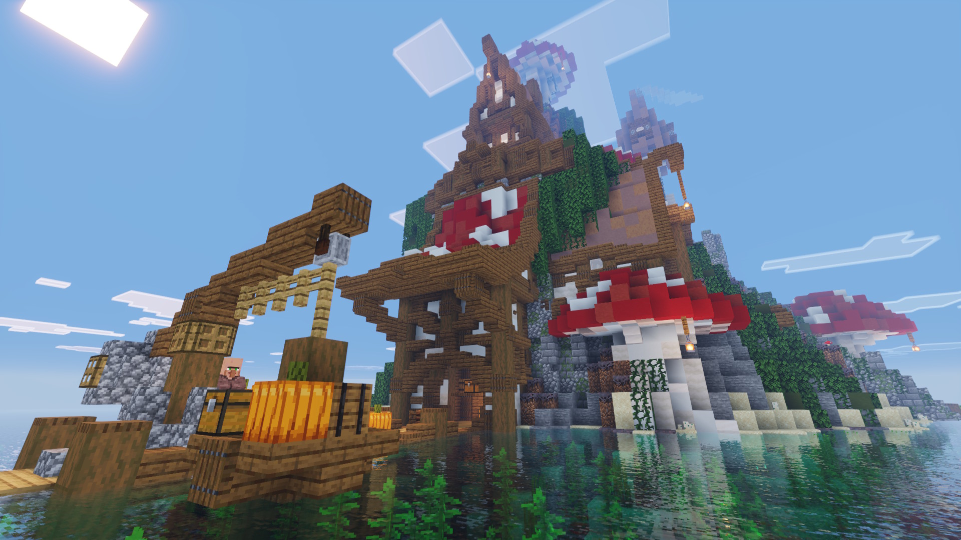 A mushroom island!