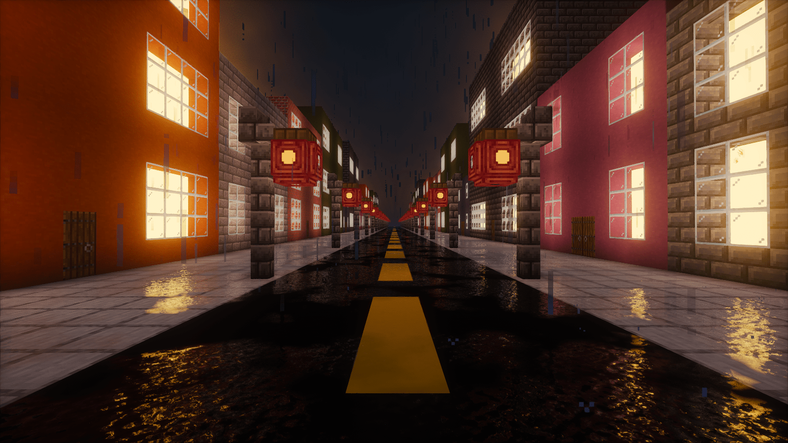 City build made with the resource pack and recommended shaders