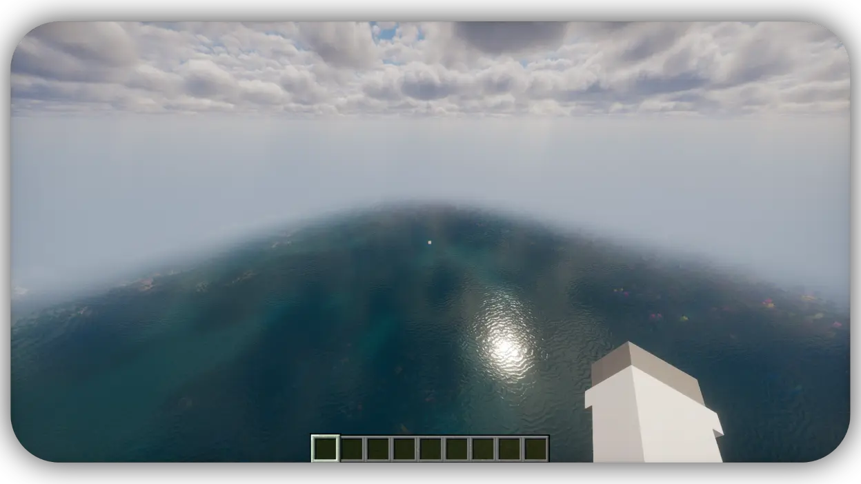 An ingame screenshot, showing the circular crosshair.