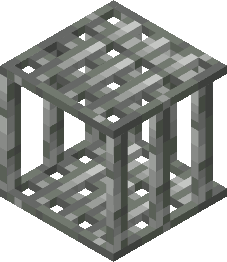 A single-block cage with one open side.