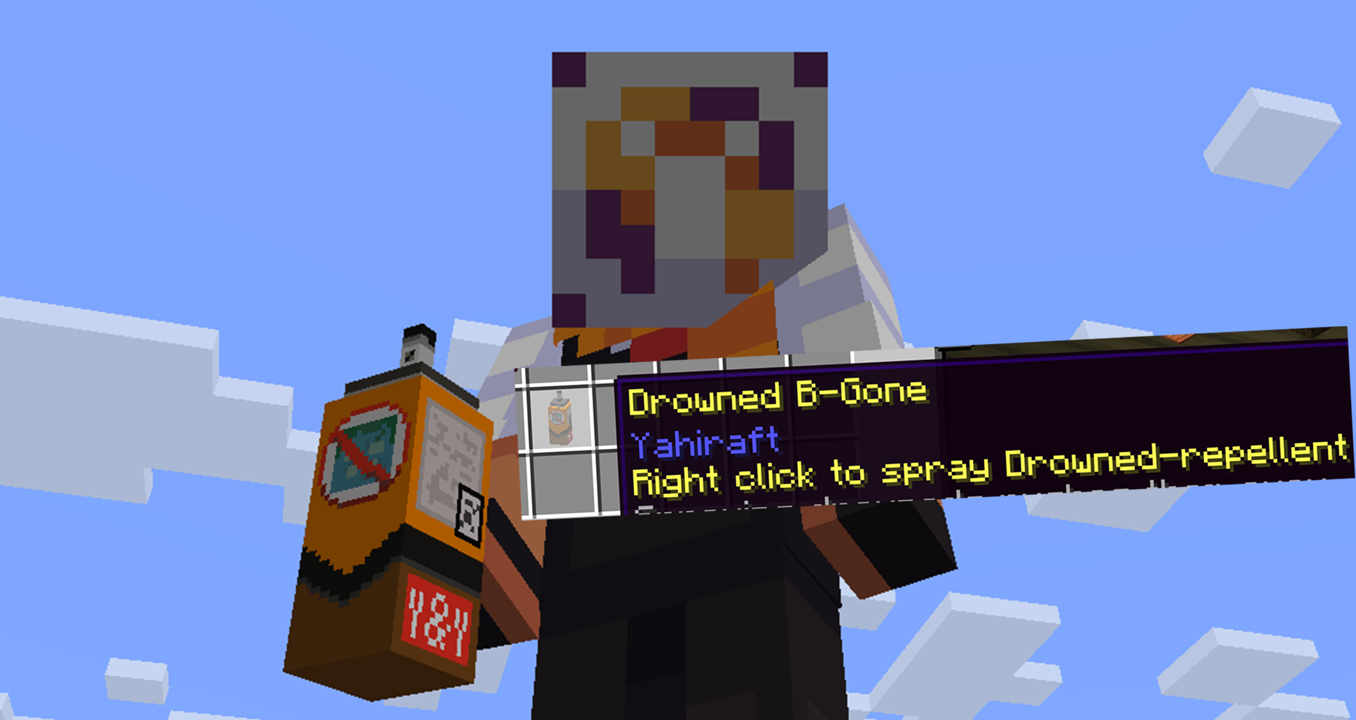 Yahi holding some Drowned B-Gone