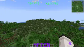 It's an image of the after the modpack telling fps.