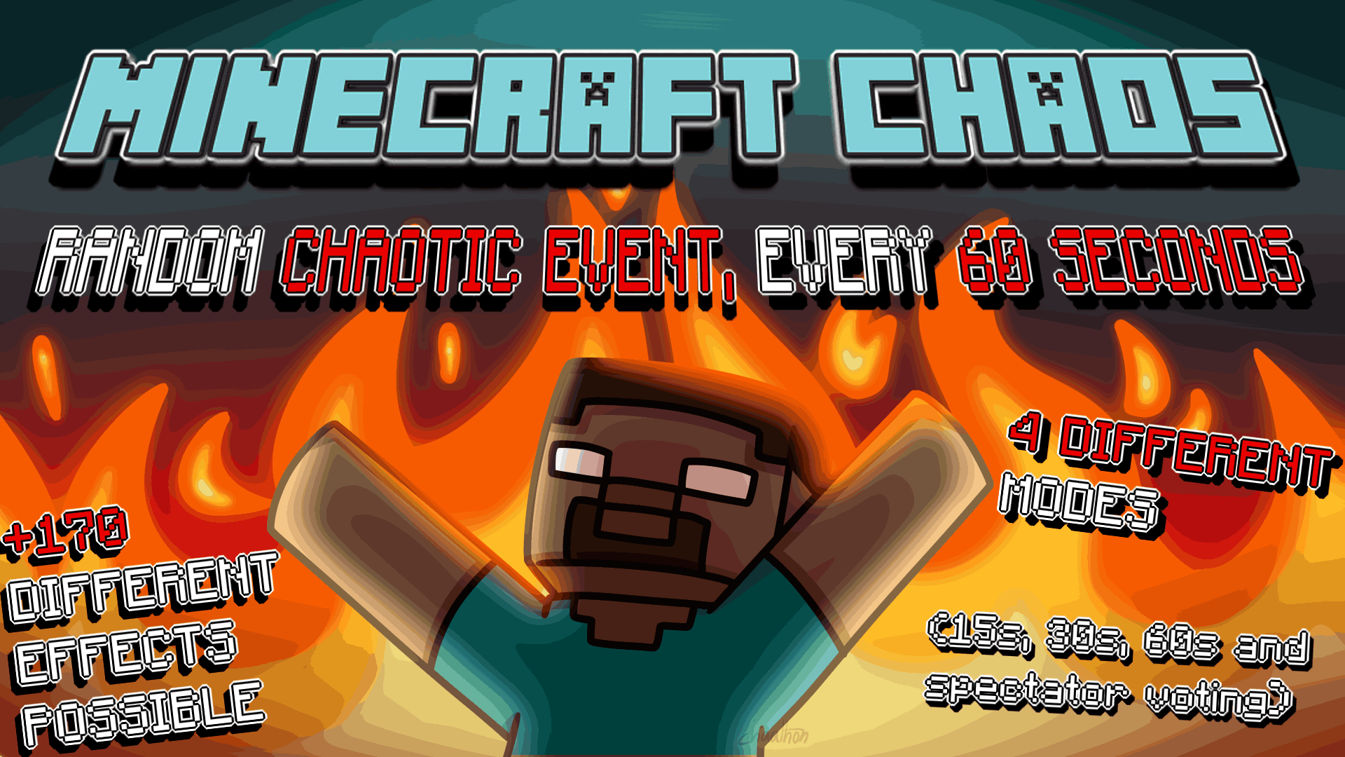 Minecraft Chaos Datapack Art Thumbnail by chaathon