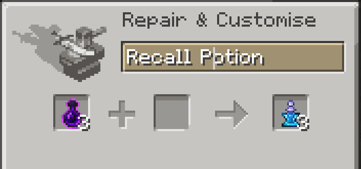 Renaming Dimensional Tears to "Recall Potion" changes it's texture!
