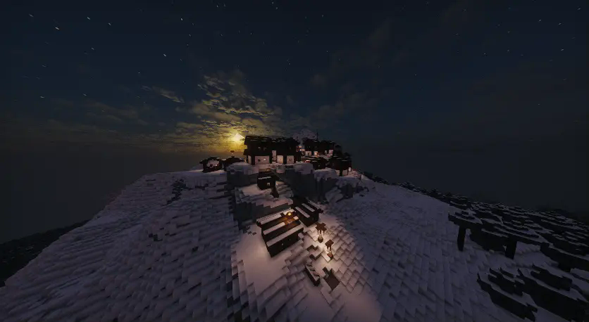 better view of snowy town