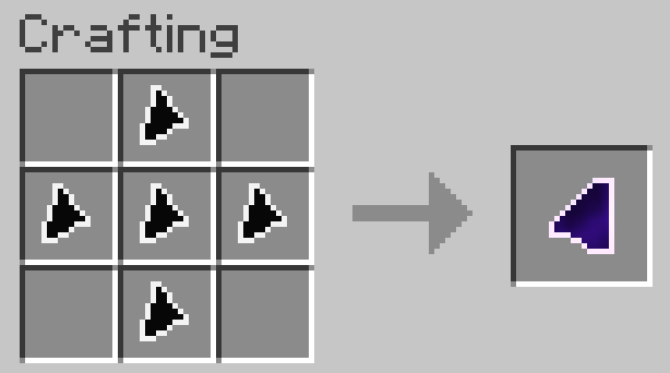 Pure Crystal Recipe: 5 Shadow Crystals in a plus shape.