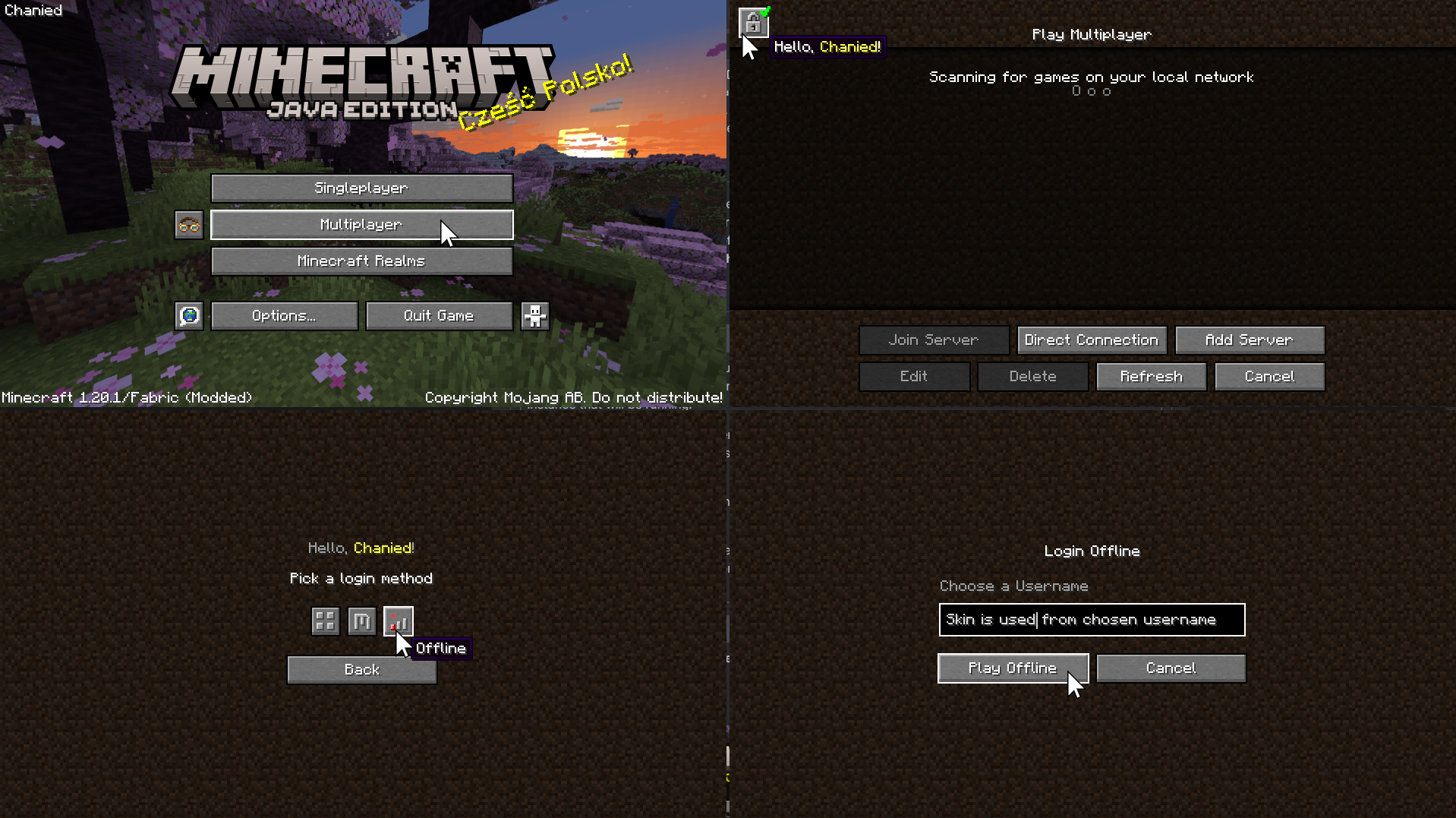 AuthMe Menus