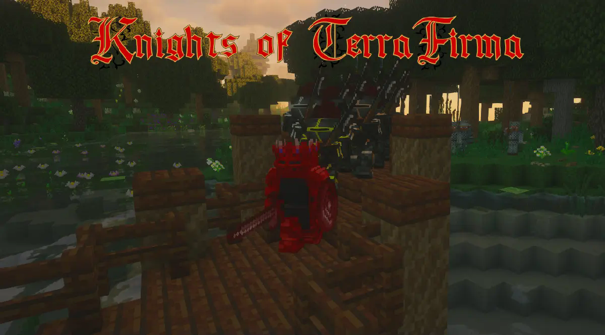 main pic of the mod - army marching with label Knights of TerraFirma