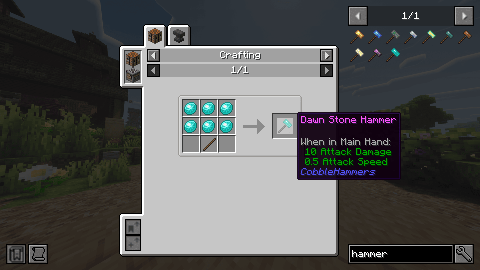 Dawn Stone Hammer Recipe