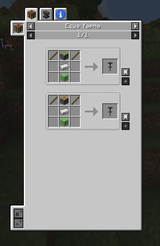 Pogo Stick crafting recipes shown in JEI