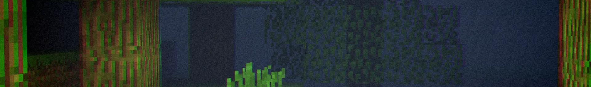 Dark foggy forest lit with a single torch