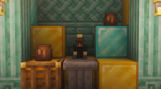 A treasure room with the Scout Plushie on a pedestal