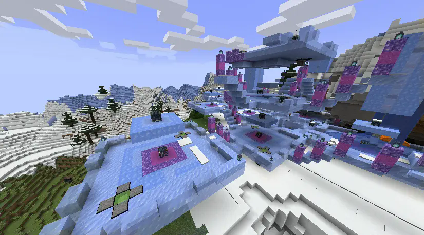 Image of the ice tower structure