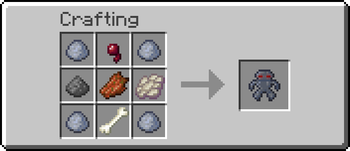 Crafting recipe for the Clay Effigy item.