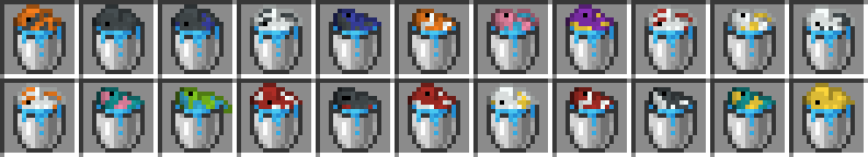 Fish Bucket Texture Variants - Tropical Fish