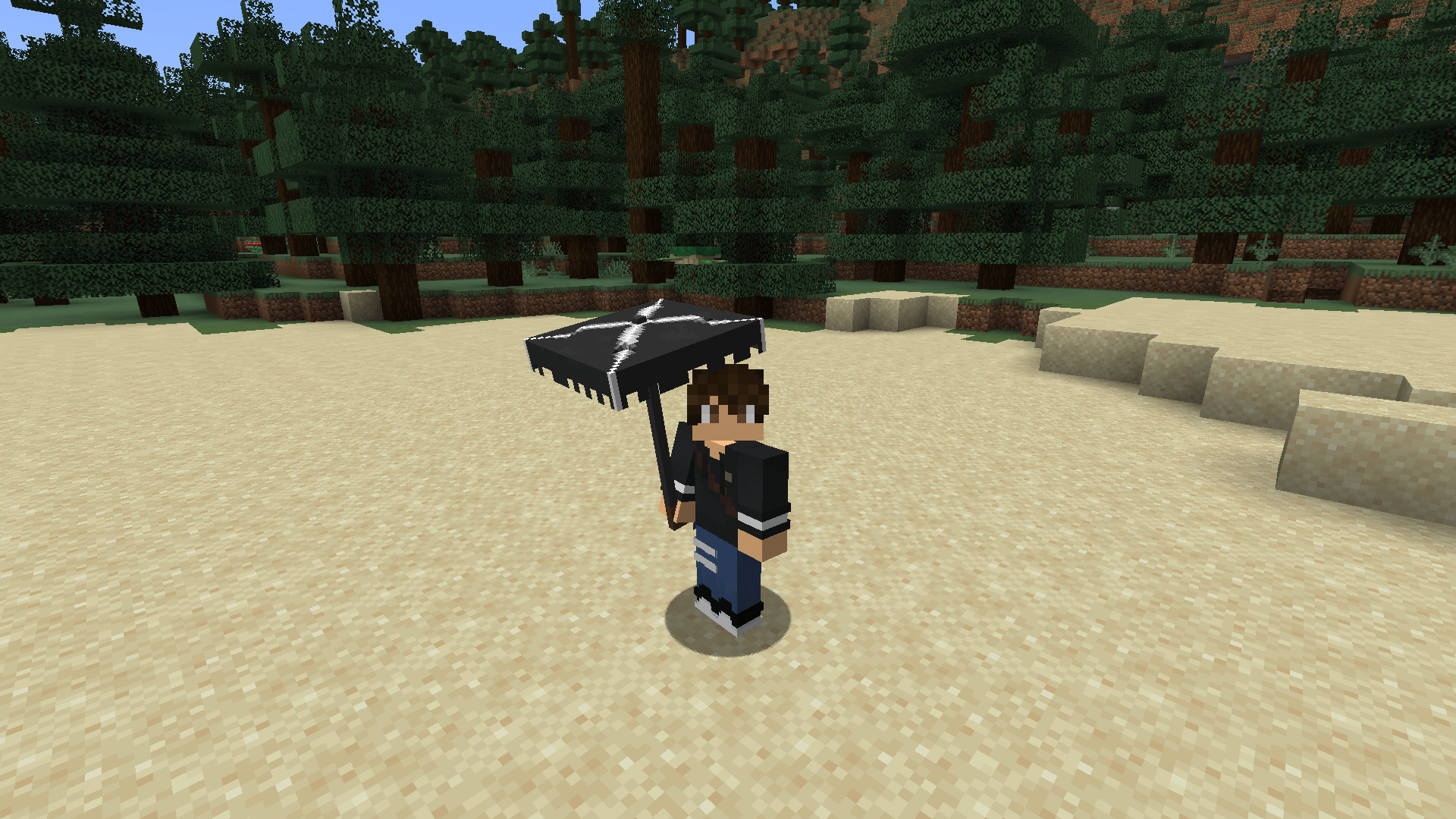 Player Holding An Umbrella