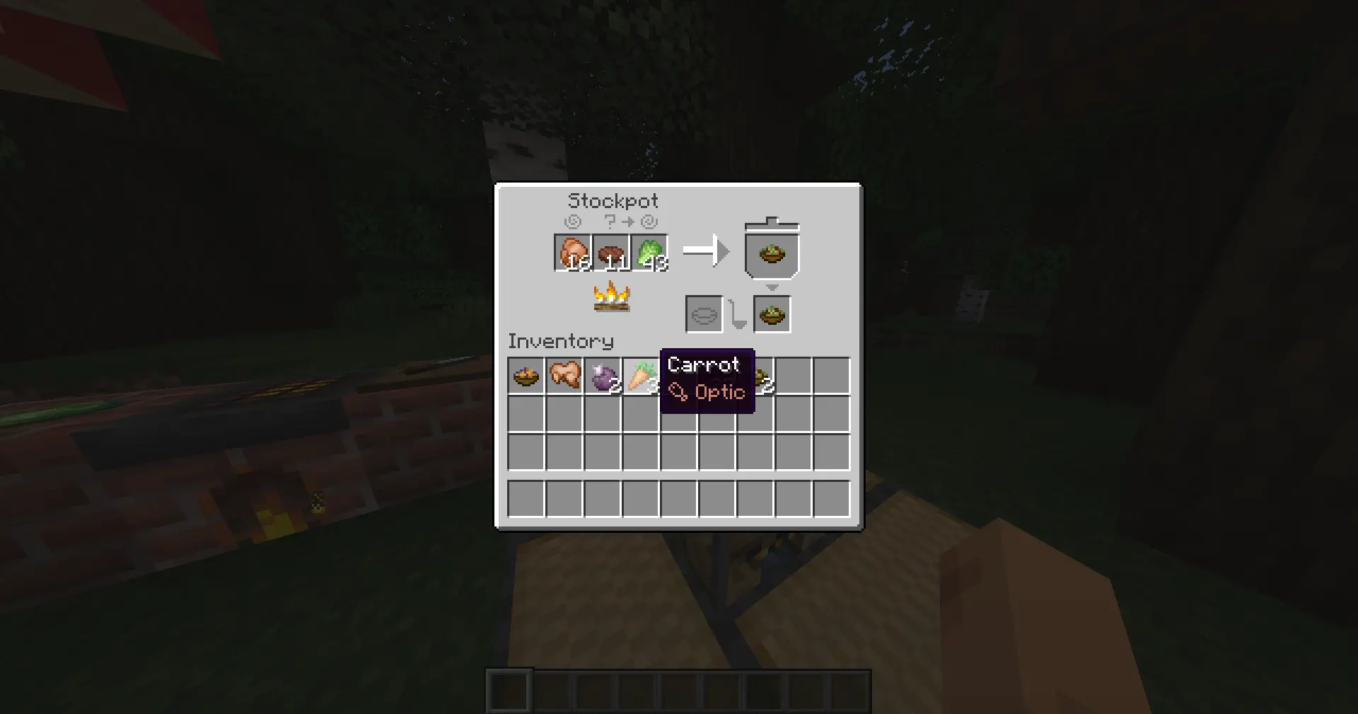 Stockpot interface, cooking a meal