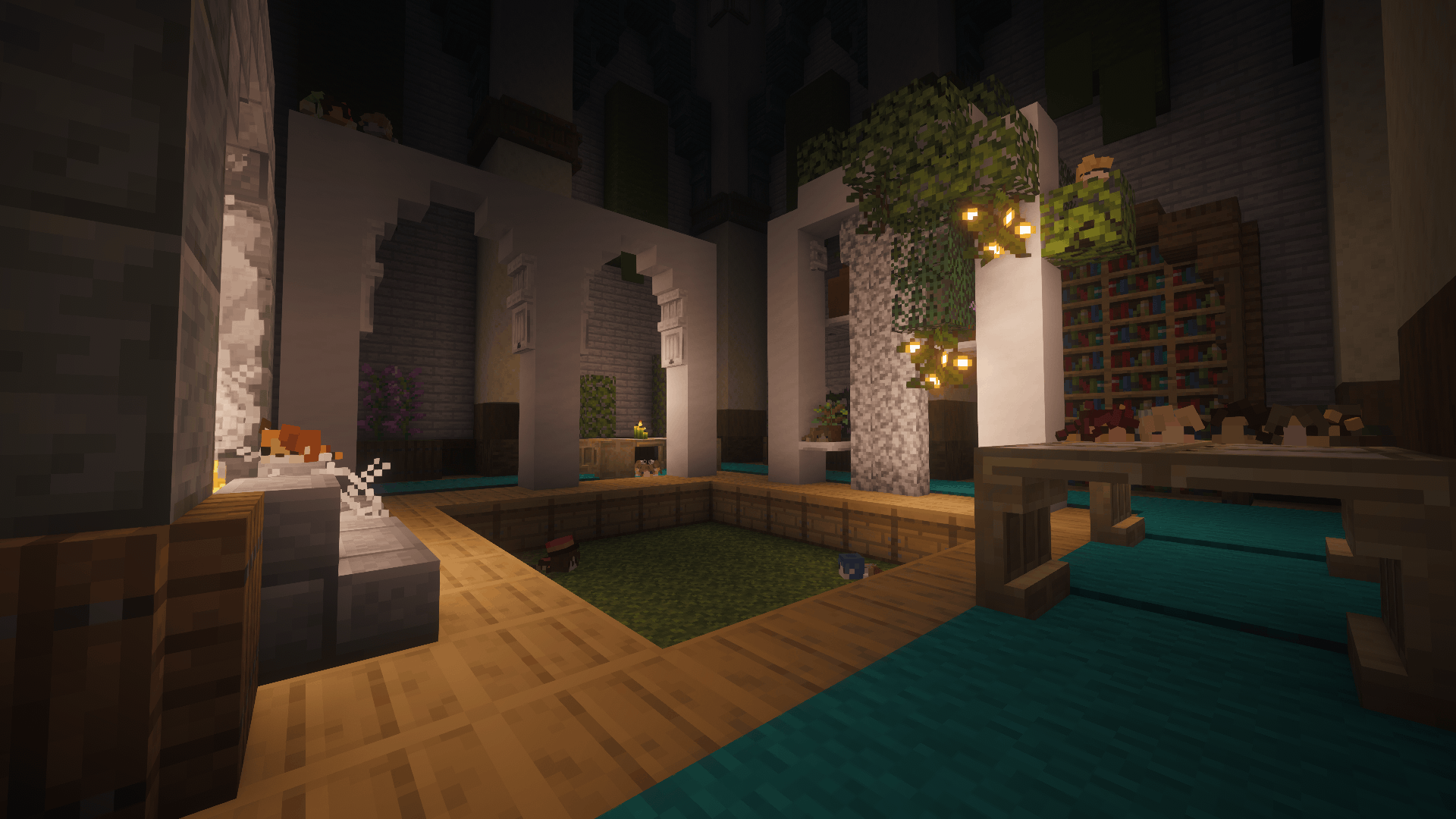 a miniature mock up of the vulpes dorm, decorated with plushies of every student who currently calls it home.