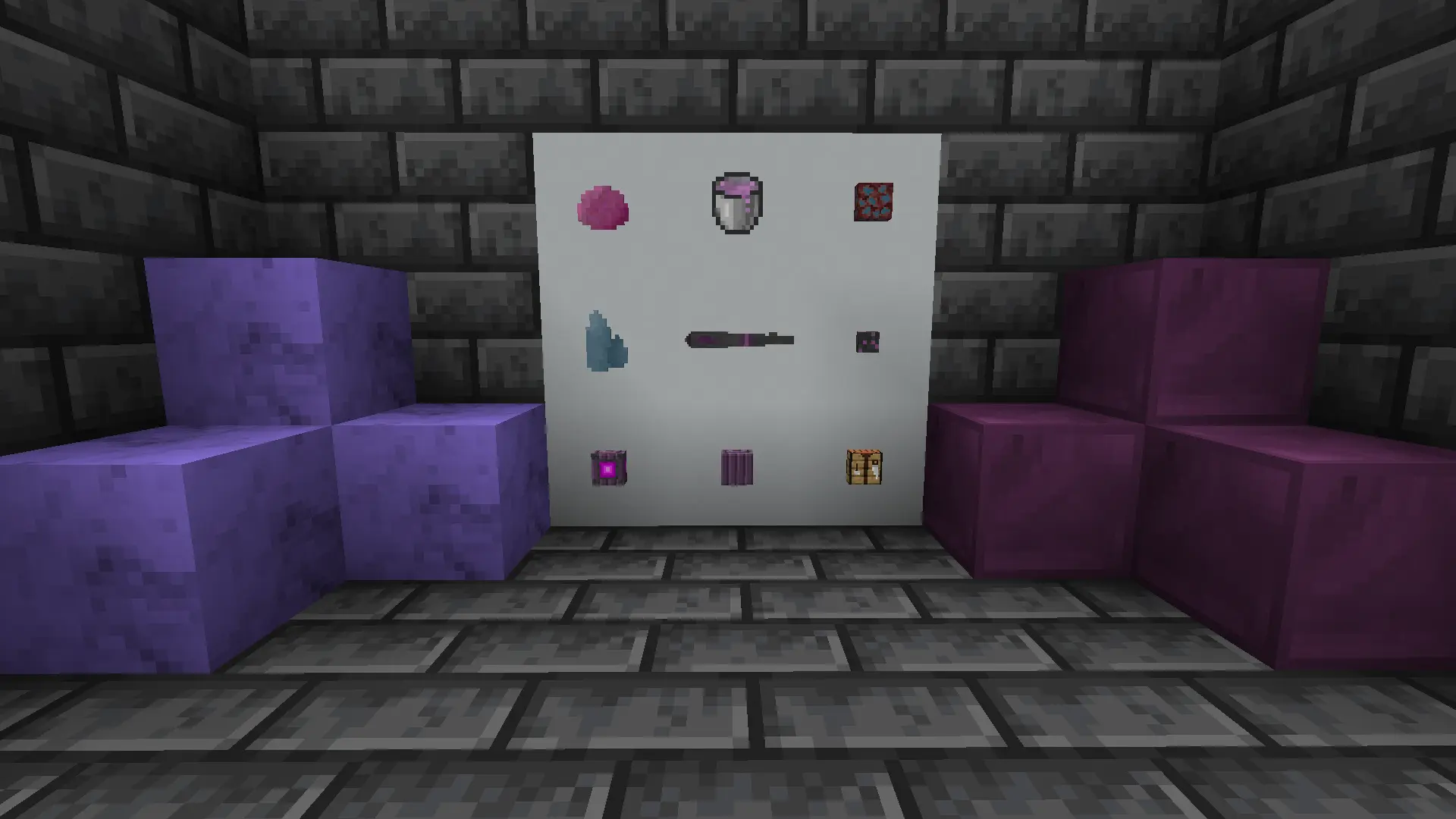 A picture of some items added by the mod