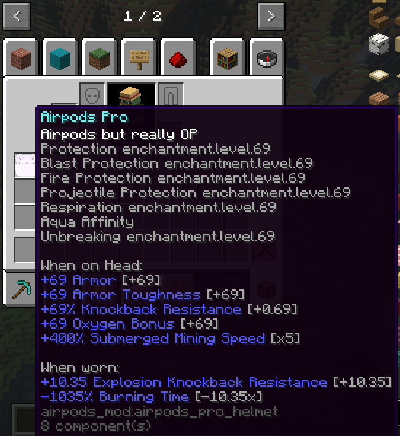 Airpods Pro still wont make you good at the game but are slightly overpowered (note that the enchantments are only added once you equip the airpods)