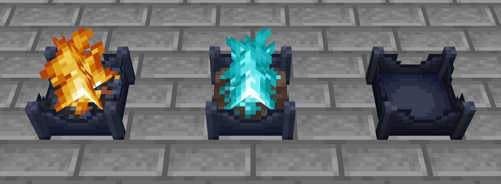 The retextured braziers: normal, soul, and off
